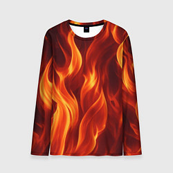 Лонгслив мужской Пламя огня, цвет: 3D-принт