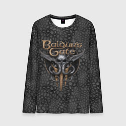 Лонгслив мужской Baldurs Gate 3 logo dark black, цвет: 3D-принт