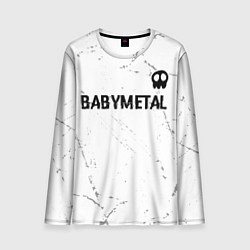 Лонгслив мужской Babymetal glitch на светлом фоне: символ сверху, цвет: 3D-принт