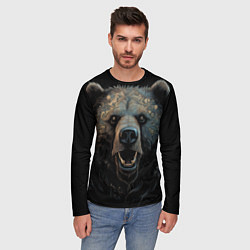 Лонгслив мужской Мощный медведь, цвет: 3D-принт — фото 2