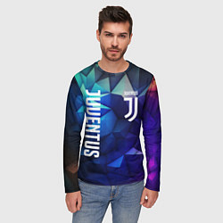Лонгслив мужской Juventus logo blue, цвет: 3D-принт — фото 2