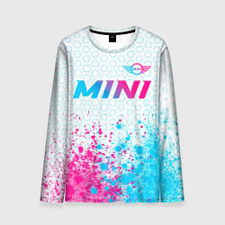 Мужской лонгслив Mini neon gradient style: символ сверху