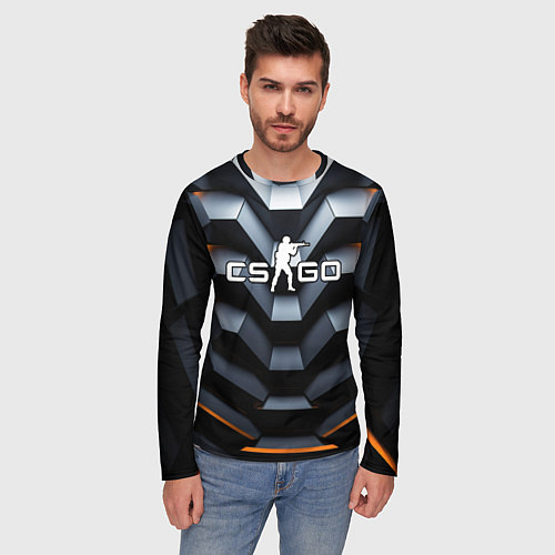 Мужской лонгслив CSGO объемная конструкция / 3D-принт – фото 3