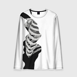 Лонгслив мужской Скелет под одеждой, цвет: 3D-принт
