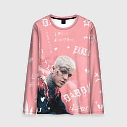 Лонгслив мужской Lil Peep тату розовый, цвет: 3D-принт