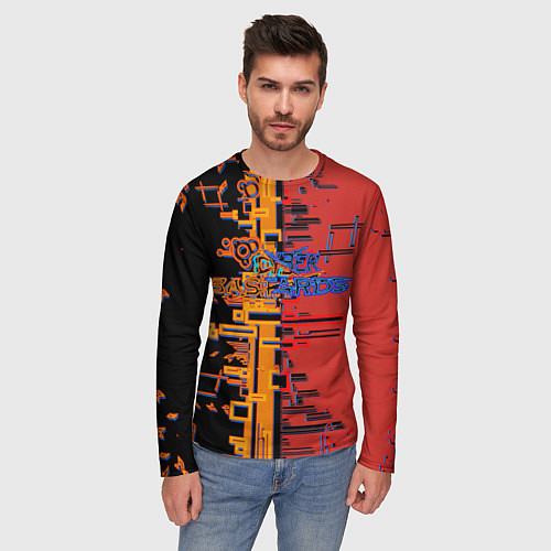 Мужской лонгслив Киберпанк - Cyber Bastards / 3D-принт – фото 3