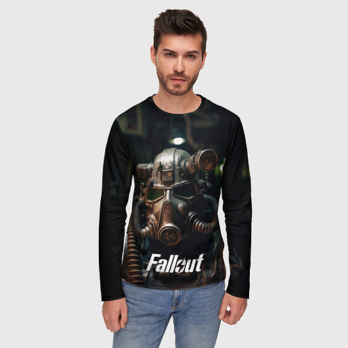 Мужской лонгслив Fallout man / 3D-принт – фото 3