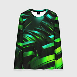 Лонгслив мужской Dark green abstract, цвет: 3D-принт