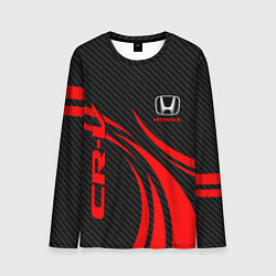 Лонгслив мужской Honda CR-V - красный и карбон, цвет: 3D-принт