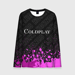 Лонгслив мужской Coldplay rock legends: символ сверху, цвет: 3D-принт