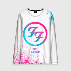 Лонгслив мужской Foo Fighters neon gradient style, цвет: 3D-принт