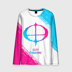 Лонгслив мужской Ozzy Osbourne neon gradient style, цвет: 3D-принт