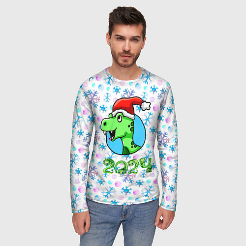 Мужской лонгслив Год дракона 2024 / 3D-принт – фото 3