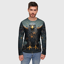 Лонгслив мужской Орёл с расправленными крыльями, цвет: 3D-принт — фото 2