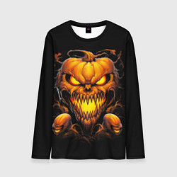 Лонгслив мужской Evil pumpkin, цвет: 3D-принт