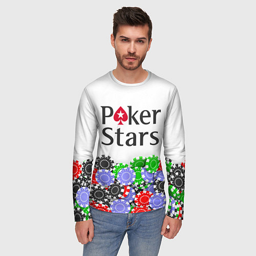 Мужской лонгслив Poker - игра для удачливых / 3D-принт – фото 3