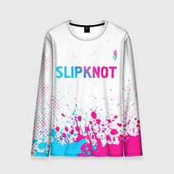Лонгслив мужской Slipknot neon gradient style посередине, цвет: 3D-принт