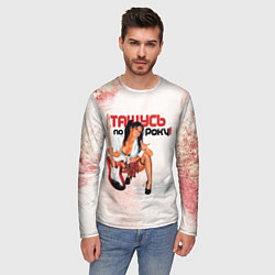 Лонгслив мужской Девушка любит рок, цвет: 3D-принт — фото 2