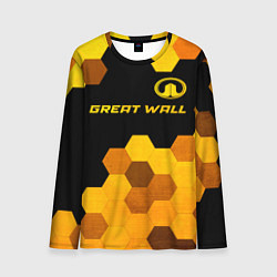 Мужской лонгслив Great Wall - gold gradient посередине