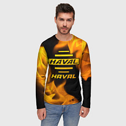 Лонгслив мужской Haval - gold gradient, цвет: 3D-принт — фото 2