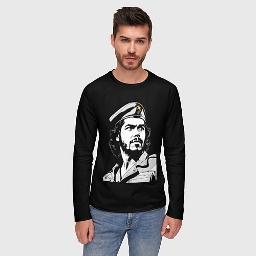 Мужской лонгслив Che Guevara - Hasta La Victoria / 3D-принт – фото 3