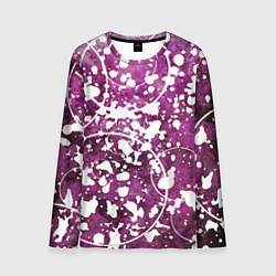 Мужской лонгслив Абстракция - круги на пурпурном