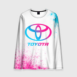 Лонгслив мужской Toyota neon gradient style, цвет: 3D-принт
