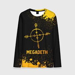 Лонгслив мужской Megadeth - gold gradient, цвет: 3D-принт