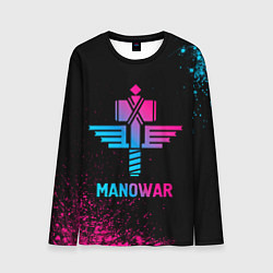 Лонгслив мужской Manowar - neon gradient, цвет: 3D-принт