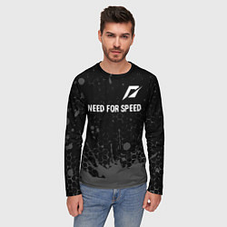 Лонгслив мужской Need for Speed glitch на темном фоне посередине, цвет: 3D-принт — фото 2