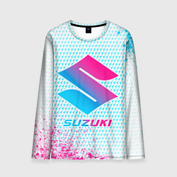 Лонгслив мужской Suzuki neon gradient style, цвет: 3D-принт