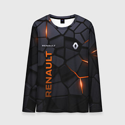 Лонгслив мужской Renault - плиты с эффектом свечения, цвет: 3D-принт