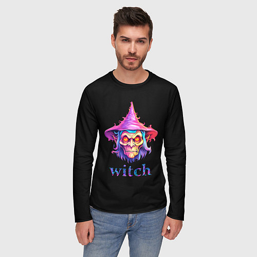 Мужской лонгслив Cartoon witch / 3D-принт – фото 3