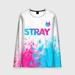 Лонгслив мужской Stray neon gradient style посередине, цвет: 3D-принт