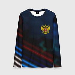 Лонгслив мужской Спортивная россия герб, цвет: 3D-принт