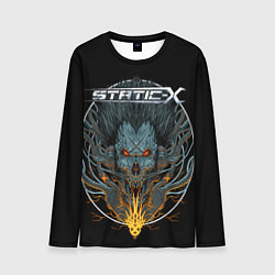 Лонгслив мужской Static x - robo skull, цвет: 3D-принт