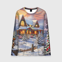 Мужской лонгслив Звездная полночь подарков