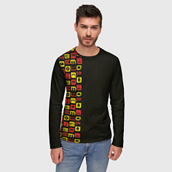 Лонгслив мужской Протекторный след лого, цвет: 3D-принт — фото 2
