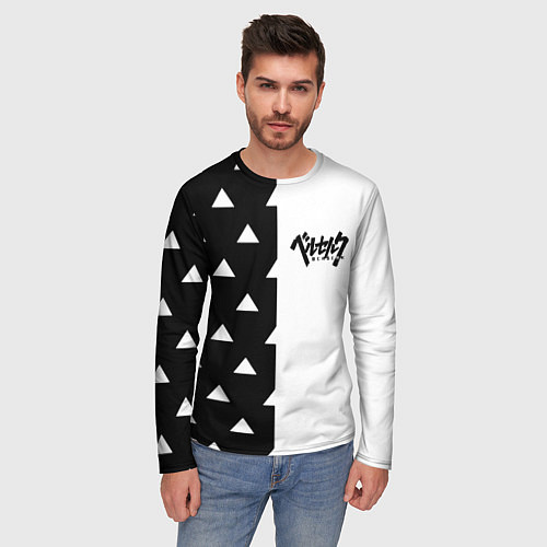 Мужской лонгслив Berserk triangle anime / 3D-принт – фото 3