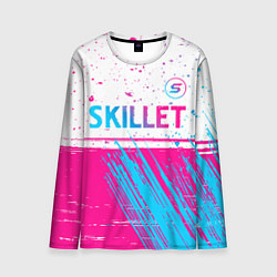 Лонгслив мужской Skillet neon gradient style посередине, цвет: 3D-принт