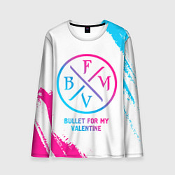 Лонгслив мужской Bullet For My Valentine neon gradient style, цвет: 3D-принт