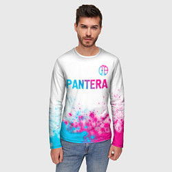 Лонгслив мужской Pantera neon gradient style посередине, цвет: 3D-принт — фото 2