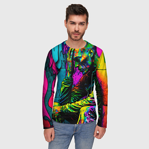 Мужской лонгслив Одиночество / 3D-принт – фото 3