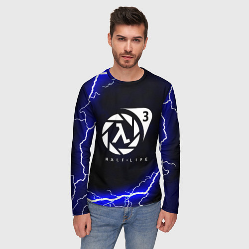 Мужской лонгслив Half life storm city / 3D-принт – фото 3