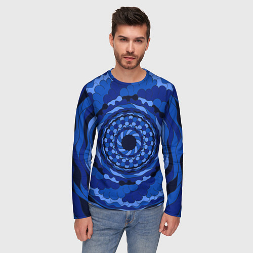 Мужской лонгслив Витраж: морская пучина / 3D-принт – фото 3