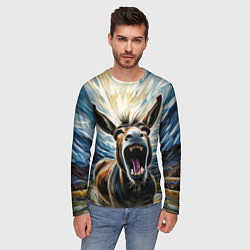 Лонгслив мужской Крик осла, цвет: 3D-принт — фото 2