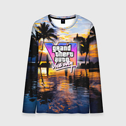 Лонгслив мужской Grand theft auto 6 vice city, цвет: 3D-принт