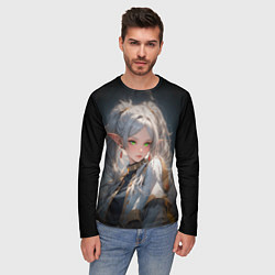 Лонгслив мужской Аниме Фрирен провожающая в последний путь, цвет: 3D-принт — фото 2