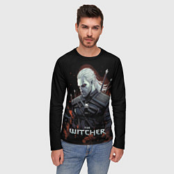 Лонгслив мужской Ведьмак Геральт из Ривии, цвет: 3D-принт — фото 2