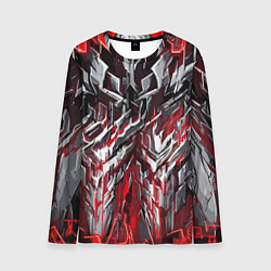 Мужской лонгслив Острый металл красный